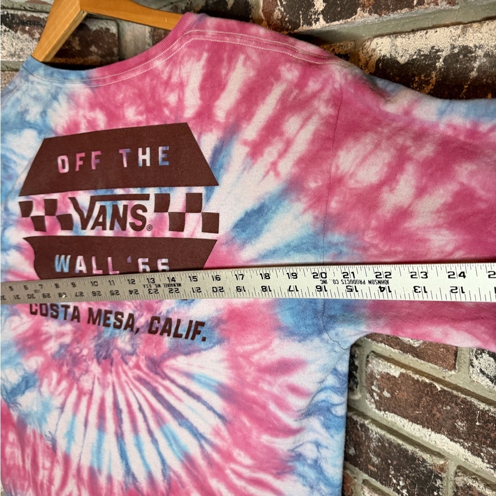 Vans Off The Wall Costa Mesa California Graphic Logo Custom Colorful Spiral Tee - Picture 7 of 7